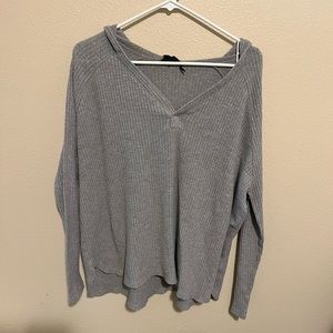 Gray waffle shirt